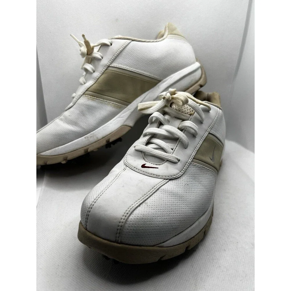 Nike Golf Sneakers Womens 8 39 Sport Performance White Leather Spikes 309888161